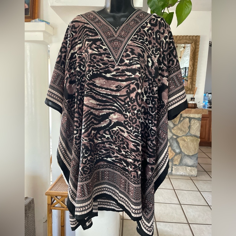 good times animal print kimono One Size